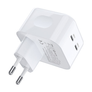 Сетевое зарядное устройство для Choetech Q5008 PD35W 2xUSB-C White