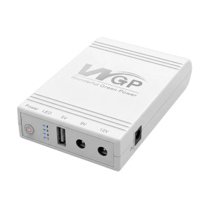 Джерело безперебійного живлення Mini UPS WGP UPS103A White 10400mAh 5V/9V/12V, для роутера та оптичного терміналу