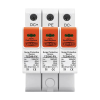 Ограничитель напряжения TOMZN TZG40-PV 3P 1000V DC под DIN-рейку Ограничитель напряжения TOMZN TZG40-PV 3P 1000V DC под DIN-рейку