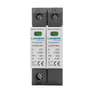 Ограничитель напряжения Leader LA-SPD2P-40KA (1P+N) 275V AC под DIN-рейку