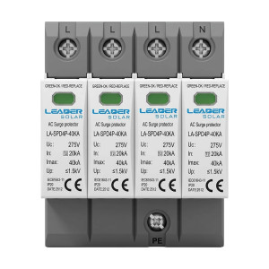 Ограничитель напряжения Leader LA-SPD4P-40KA (3P+N) 275V AC под DIN-рейку