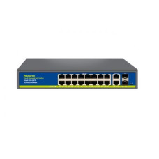 PoE-коммутатор Hisource Hi-S21-16GP2G2S управляемый 20-портовый с 16 портами PoE PoE-коммутатор Hisource Hi-S21-16GP2G2S управляемый 20-портовый с 16 портами PoE