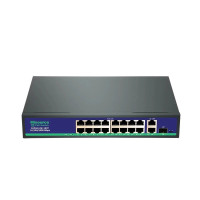 PoE-коммутатор Hisource Hi-F1621GBL-C неуправляемый 19-портовый с 16 портами PoE PoE-коммутатор Hisource Hi-F1621GBL-C неуправляемый 19-портовый с 16 портами PoE