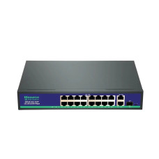 PoE-комутатор Hisource Hi-F1621GBL-C некерований 19-портовий з 16 портами PoE PoE-комутатор Hisource Hi-F1621GBL-C некерований 19-портовий з 16 портами PoE