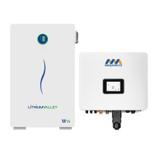 Комплект резервного живлення 10kW 14.336kWh: гібридний інвертор Megarevo R10KL1DA-G2S і акумуляторна батарея