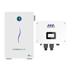 Комплект резервного живлення 5kW 14.336kWh: гібридний інвертор Megarevo 05KL1D і акумуляторна батарея