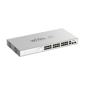 PoE-комутатор Wi-Tek WI-PCES328GFH 28-портовий керований, гігабітний 24x1000Mbps PoE+, 2x1000Mbps Uplink, 2xSFP