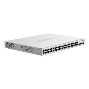 PoE-коммутатор Wi-Tek WI-PCES352GF 52-портовый управляемый, гигабитный 48x1000Mbps PoE+, 4xSFP, 370W, Cloud, ONVIF
