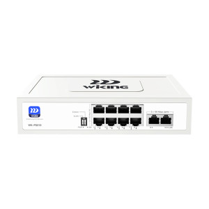 PoE-комутатор Wiking WK-PS210 V2 10-портовий, некерований, 8x100Mbps PoE, 2x100Mbps Uplink, 76W