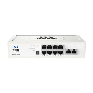 PoE-коммутатор Wiking WK-PS310-HP 10-портовый, неуправляемый, гигабитный, 8x1000Mbps PoE, 2x1000Mbps Uplink, 110W