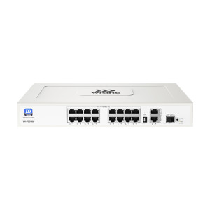 PoE-коммутатор Wiking WK-PS219GF 19-портовый, неуправляемый, 16x100Mbps PoE, 2x1000Mbps Uplink, 1x1000Mbps SFP, 180W