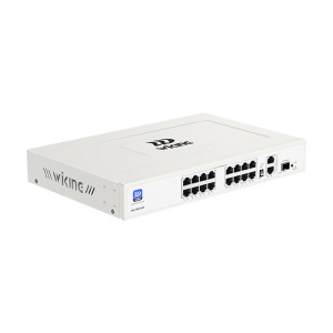 PoE-коммутатор Wiking WK-PS219GF 19-портовый, неуправляемый, 16x100Mbps PoE, 2x1000Mbps Uplink, 1x1000Mbps SFP, 180W