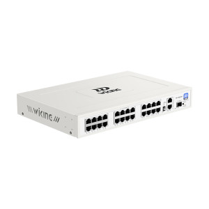 PoE-комутатор Wiking WK-PS227GF 27-портовий, некерований, 24x100Mbps PoE, 2x1000Mbps Uplink, 1x1000Mbps SFP, 270W