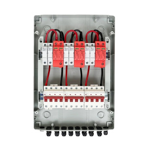 Сонячна PV розподільна коробка Lightwell LQX3/3DC1000VB1-1532-PG, DC 1000В 3 входи 3 виходи, з блискавкозахистом