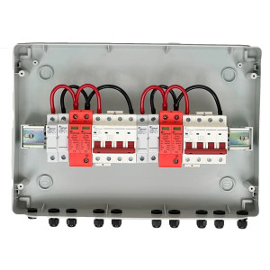Сонячна PV розподільна коробка LQX2/2DC1000VB1-1532-PG, DC 1000В 2 входи 2 виходи, з блискавкозахистом