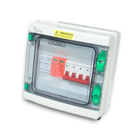 Сонячна PV розподільна коробка LQX1/1DC1000VB1-1532-PG, DC 1000В 1 вхід 1 вихід, з блискавкозахистом Сонячна PV розподільна коробка LQX1/1DC1000VB1-1532-PG, DC 1000В 1 вхід 1 вихід, з блискавкозахистом