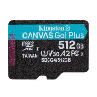 Карта пам'яті Kingston 512GB microSDXC сlass 10 UHS-I U3 V30 A2 Canvas Go Plus G4 (SDCG4/512GBSP)