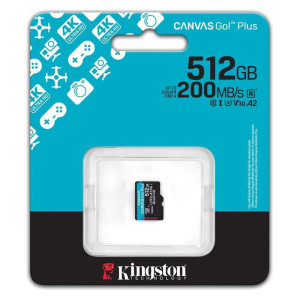 Карта пам'яті Kingston 512GB microSDXC сlass 10 UHS-I U3 V30 A2 Canvas Go Plus G4 (SDCG4/512GBSP)