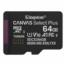 Карта пам`яті Kingston Canvas Select Plus MicroSDXC 64GB UHS-I Class 10 R100MB/s (SDCS3/64GBSP) Карта пам`яті Kingston Canvas Select Plus MicroSDXC 64GB UHS-I Class 10 R100MB/s (SDCS3/64GBSP)