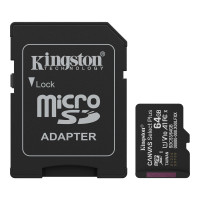 Карта пам`яті Kingston Canvas Select Plus MicroSDXC 64GB UHS-I Class 10 R100MB/s + SD-адаптер (SDCS3/64GB)