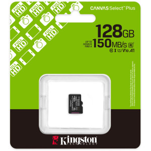 Карта пам'яті Kingston Canvas Select Plus MicroSDXC 128GB UHS-I Class 10 R150MB/s (SDCS3/128GBSP)