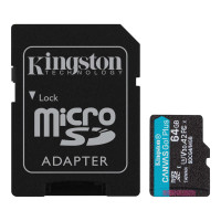 Карта пам'яті Kingston Canvas Go! Plus MicroSDXC 64GB UHS-I/U3 Class 10 R200/W200MB/s + SD-адаптер (SDCG4/64GB) Карта пам'яті Kingston Canvas Go! Plus MicroSDXC 64GB UHS-I/U3 Class 10 R200/W200MB/s + SD-адаптер (SDCG4/64GB)