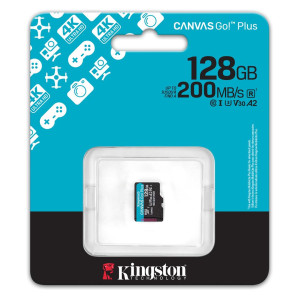 Карта пам'яті Kingston Canvas Go! Plus MicroSDXC 128GB UHS-I/U3 Class 10 R200/W200MB/s (SDCG4/128GBSP)