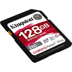 Карта пам'яті Kingston Canvas React Plus SDXC 128GB UHS-II/U3 Class 10 V60 SD R280/W100MB/s (SDR2V6/128GB)