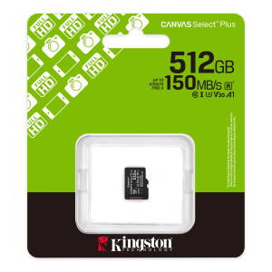 Карта пам'яті Kingston Canvas Select Plus MicroSDXC 512GB UHS-I Class 10 R150MB/s (SDCS3/512GBSP)