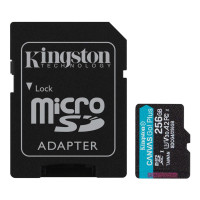 Карта памяти Kingston Canvas Go! Plus MicroSDXC 256GB UHS-I/U3 Class 10 R200/W160MB/s + SD-адаптер (SDCG4/256GB)