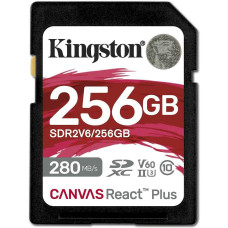 Карта памяти Kingston Canvas React Plus SDXC 256GB UHS-II/U3 Class 10 V60 SD R280/W150MB/s (SDR2V6/256GB) Карта памяти Kingston Canvas React Plus SDXC 256GB UHS-II/U3 Class 10 V60 SD R280/W150MB/s (SDR2V6/256GB)