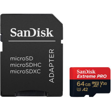 Карта памяти SanDisk Extreme Pro MicroSDXC 64GB UHS-I U3 R200/W90MB/s V30 + SD-адаптер (SDSQXCU-064G-GN6MA) Карта памяти SanDisk Extreme Pro MicroSDXC 64GB UHS-I U3 R200/W90MB/s V30 + SD-адаптер (SDSQXCU-064G-GN6MA)