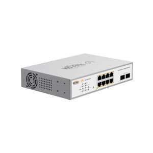 PoE-комутатор Wi-Tek WI-PCES310GF V2 10-портовий керований гігабітний 8x1000Mbps PoE+, 2xSFP, 120W, Cloud, ONVIF