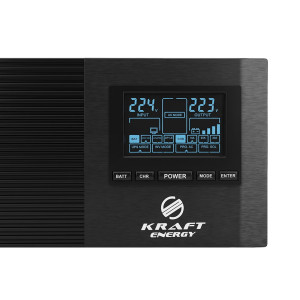 Інвертор Kraft KRF-AVR1500VA/1.2КW-24V з правильною синусоїдою під зовнішній акумулятор