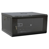 Шкаф серверный настенный CMS UA-MGSW1L44B 19" 4U 600x400x284мм черный