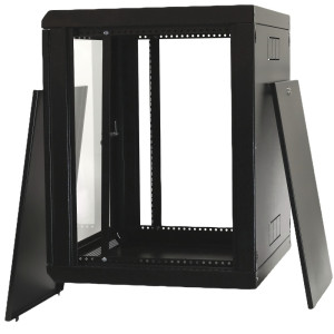 Шафа серверна настінна CMS UA-MGSW1L125B 19" 12U 600x500x640мм чорна