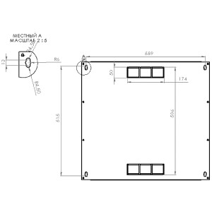 Шафа серверна настінна CMS UA-MGSW1L126B 19" 12U 600x600x640мм чорна