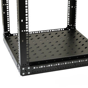 Полиця стаціонарна CMS UA-SH4-555CB 19" 555мм перфорована для стійки Cube чорна Полиця стаціонарна CMS UA-SH4-555CB 19" 555мм перфорована для стійки Cube чорна