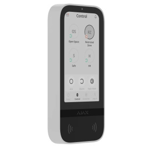 Беспроводная клавиатура с сенсорным экраном Ajax Superior KeyPad TouchScreen G3 Jeweller White