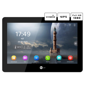 Комплект Neolight MEZZO Hybrid Black + SOLO IPW Graphite: гібридний відеодомофон 10.1" з Wi-Fi та 2 Мп IP відеопанель з кутком і PoE адаптером Комплект Neolight MEZZO Hybrid Black + SOLO IPW Graphite: гібридний відеодомофон 10.1" з Wi-Fi та 2 Мп IP відеопанель з кутком і PoE адаптером