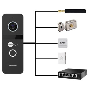 Комплект Neolight MEZZO Hybrid + SOLO IPW Graphite: гібридний відеодомофон 10.1" з Wi-Fi та 2 Мп IP відеопанель з кутком і PoE адаптером Комплект Neolight MEZZO Hybrid + SOLO IPW Graphite: гібридний відеодомофон 10.1" з Wi-Fi та 2 Мп IP відеопанель з кутком і PoE адаптером