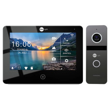 Комплект відеодомофона Neolight NeoKIT HD Pro WF B/Graphite: відеодомофон 7" з Wi-Fi та відеопанель Комплект відеодомофона Neolight NeoKIT HD Pro WF B/Graphite: відеодомофон 7" з Wi-Fi та відеопанель
