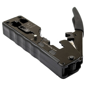 Інструмент для обтискання прохідних конекторів LW LW-HT-002TB RJ45 / RJ12 / RJ11 з кільцевим затискачем Інструмент для обтискання прохідних конекторів LW LW-HT-002TB RJ45 / RJ12 / RJ11 з кільцевим затискачем