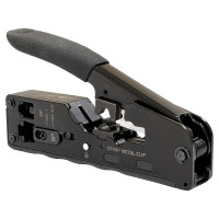 Інструмент для обтискання прохідних конекторів LW LW-HT-002TB RJ45 / RJ12 / RJ11 з кільцевим затискачем Інструмент для обтискання прохідних конекторів LW LW-HT-002TB RJ45 / RJ12 / RJ11 з кільцевим затискачем