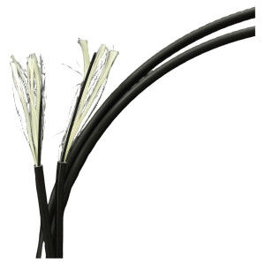 Кабель оптичний патчкордовий CMS CMS-J-V(ZN)H-2OM3-BK 2 волокна OM3 50/125 Zipcord LSZH (1 м) чорний