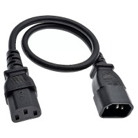 Шнур живлення Kingda PC6063-0.3m C13 – C14 3×0.75 мм² 0.3 м