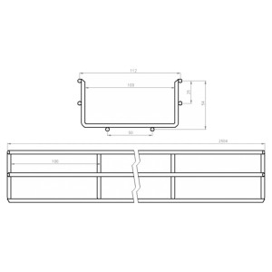 Лоток сітчастий CMS CMS-WBC4-10050Z 100×50 мм дріт Ø4 мм 2,5 м білий цинк