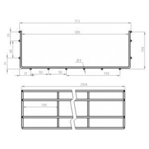 Лоток сітчастий CMS CMS-WBC5-300100Z 300×100 мм дріт Ø5 мм 2,5 м білий цинк Лоток сітчастий CMS CMS-WBC5-300100Z 300×100 мм дріт Ø5 мм 2,5 м білий цинк