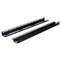 Направляючі 19" CMS UA-MGSWA-R12B 12U для шаф MGSWA 2 шт з маркуванням юнітів чорні