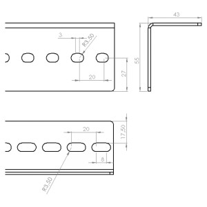Опора бічна CMS UA-DR-1200Z для підтримки серверів 1200 мм оцинкована Опора бічна CMS UA-DR-1200Z для підтримки серверів 1200 мм оцинкована